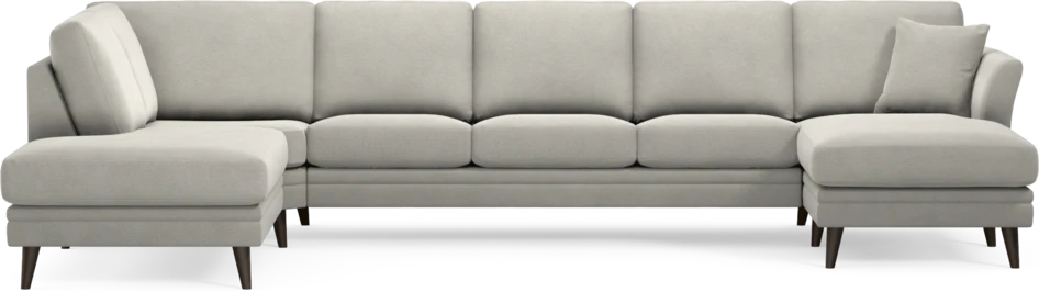 Eden - 3-sits soffa med divan vänster och schäslong höger - Grå