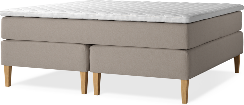 Delux Exclusive - Kontinentalsäng, dubbelsäng med bäddmadrass - Beige