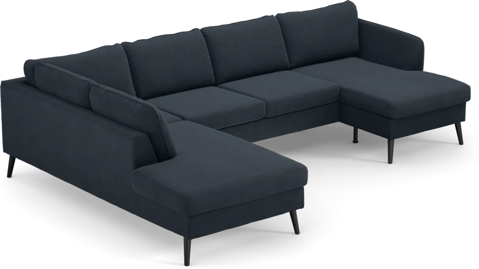County - 3-sits soffa med divan vänster och schäslong höger - Blå