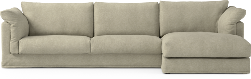 Cherrie klädsel - 3-sits med schäslong höger - Beige