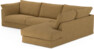 Cherrie Klädsel -  3-sits soffa med divan höger - Gul