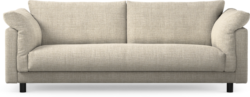 Cherrie - 3-sits soffa, hel dyna, fast klädsel - Beige