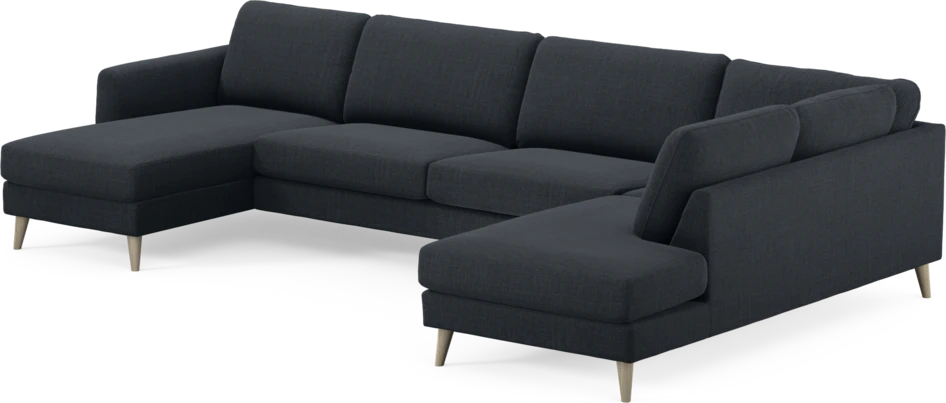 Bridge - 3-sits soffa med schäslong vänster och divan höger - Blå