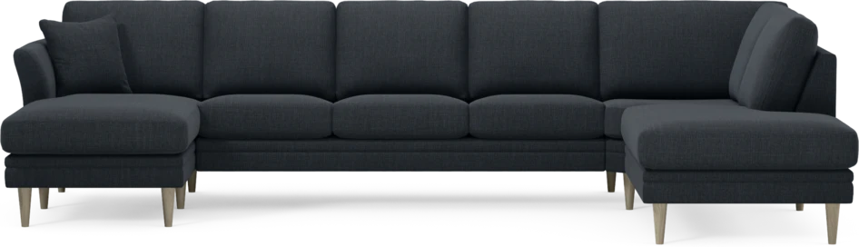 Eden - 3-sits soffa med schäslong vänster och divan höger - Blå