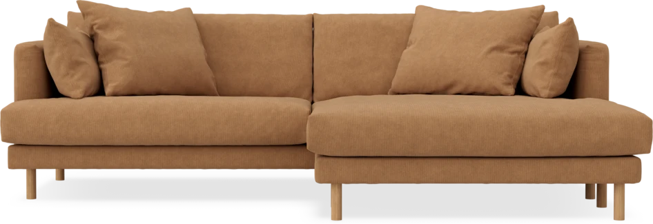 Harper - 4-sits med schäslong XL höger - Gul