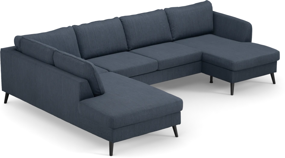 County - 3-sits soffa med divan vänster och schäslong höger - Blå