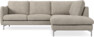Madison - 2-sits soffa med divan höger - Vit