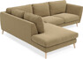 Madison - 2-sits soffa med divan vänster - Brun
