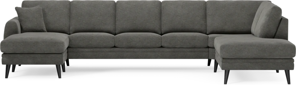 Eden - 3-sits soffa med schäslong vänster och divan höger - Grå