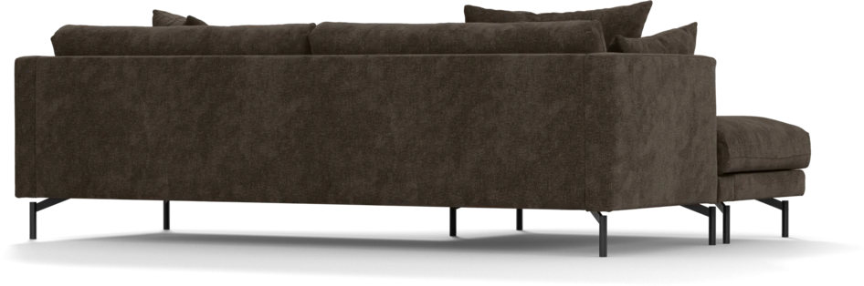 Harper - 4-sits med schäslong XL vänster - Brun