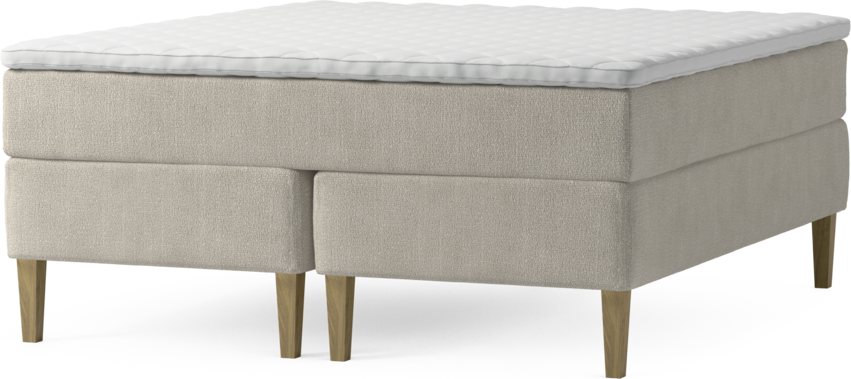 Delux Exclusive - Kontinentalsäng, dubbelsäng med bäddmadrass och sängben