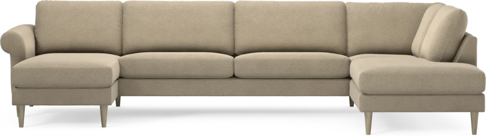 Bridge - 3-sits soffa med schäslong vänster och divan höger - Beige