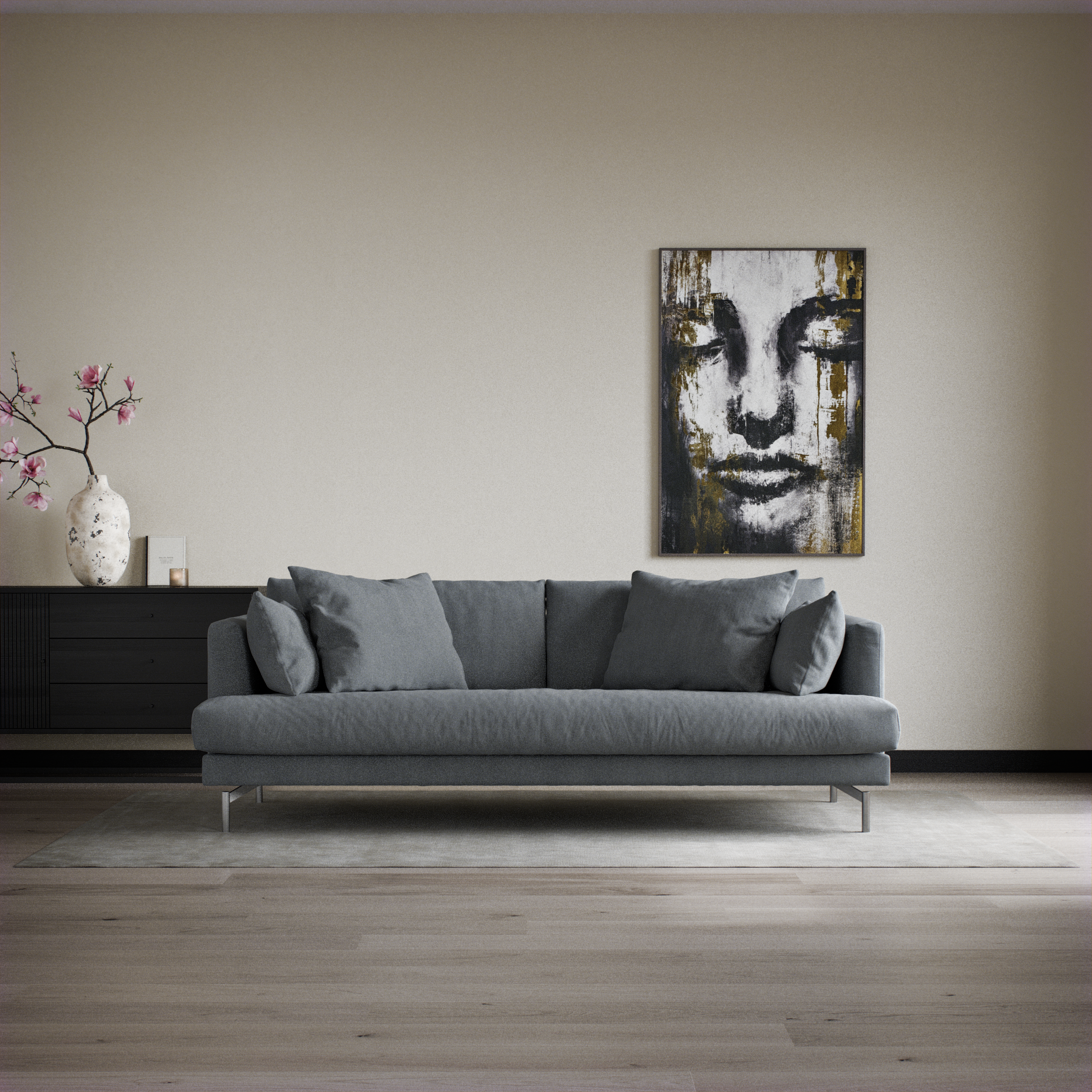 Harper - 3-sits soffa, hel dyna - inspiration