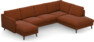 Madison Lux - 2-sits soffa med schäslong vänster och divan höger - Röd