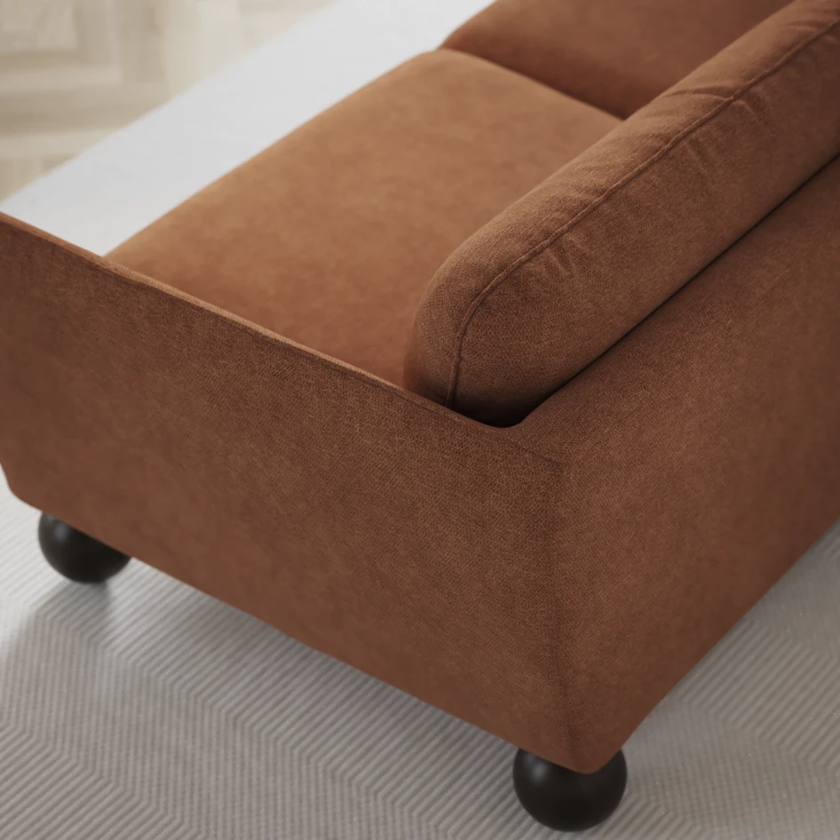 Madison Lux - Hörnsoffa 2+3-sits, hörn 1 - Orange
