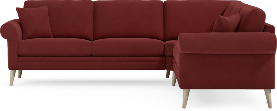 Eden - Hörnsoffa, 2,5+2,5-sits - Röd