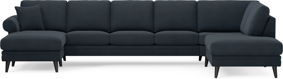 Eden - 3-sits soffa med schäslong vänster och divan höger - Blå
