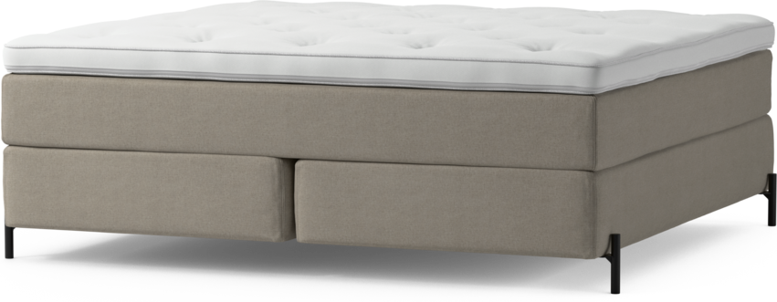 Delux Dream - Kontinentalsäng, dubbelsäng med bäddmadrass och sängben - Beige