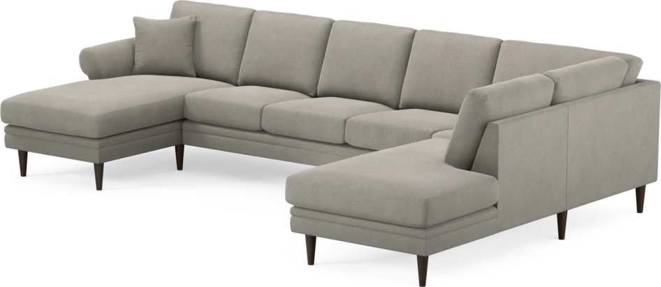 Eden - 3-sits soffa med schäslong vänster och divan höger - Grå