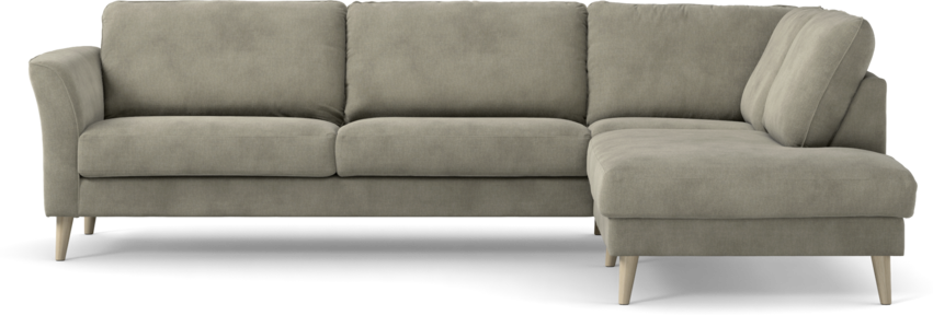 Bridge - 3-sits soffa med divan höger - Grå