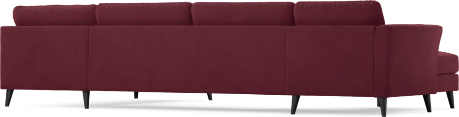 Bridge - 3-sits soffa med schäslong vänster och divan höger - Röd