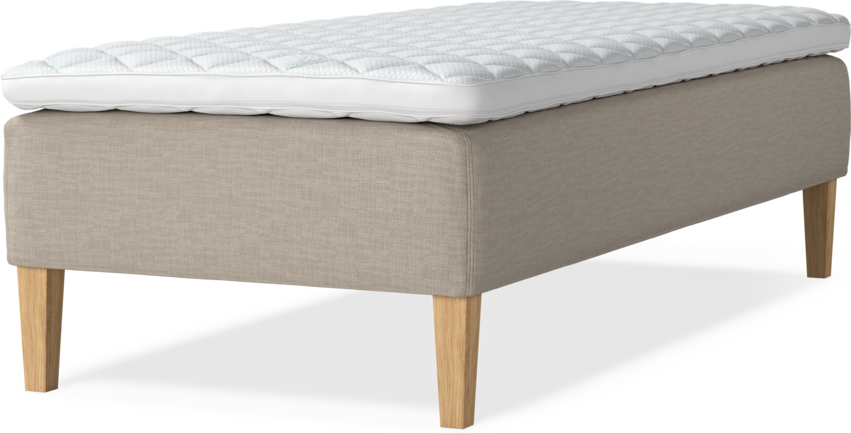 Delux Sense - Ramsäng, enkelsäng med bäddmadrass - Beige