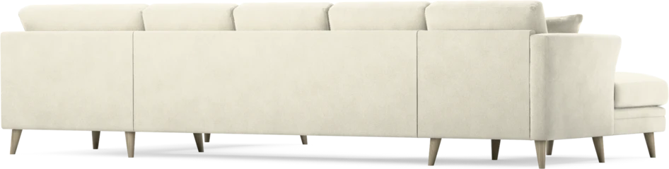 Eden - 3-sits soffa med schäslong vänster och divan höger - Vit