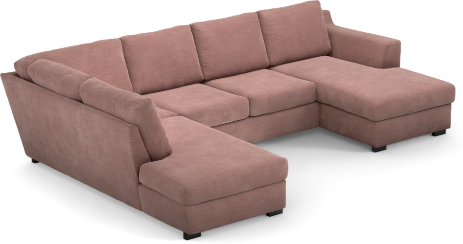 Friday - 3-sits soffa med divan vänster och schäslong höger - Rosa
