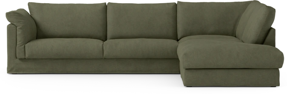 Cherrie Klädsel - Klädsel till 3-sits soffa med divan höger - Grön