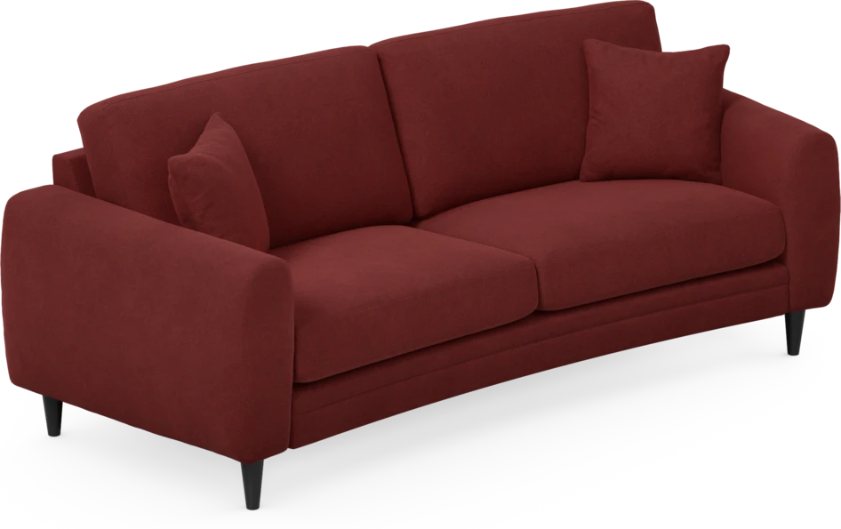 Eden - 2,5-sits soffa svängd - Röd