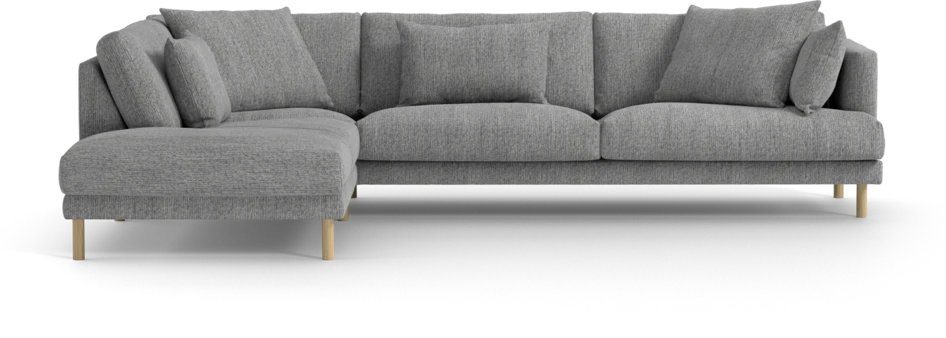 Harper - 3-sits soffa med divan vänster - Grå