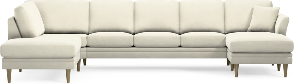 Eden - 3-sits soffa med divan vänster och schäslong höger - Vit