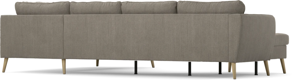 County - 3-sits soffa med schäslong vänster och divan höger - Brun
