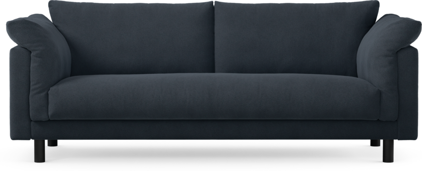 Cherrie - 3-sits soffa, hel dyna, fast klädsel - Blå