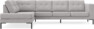 Rio - 3-sits soffa med divan vänster - Grå