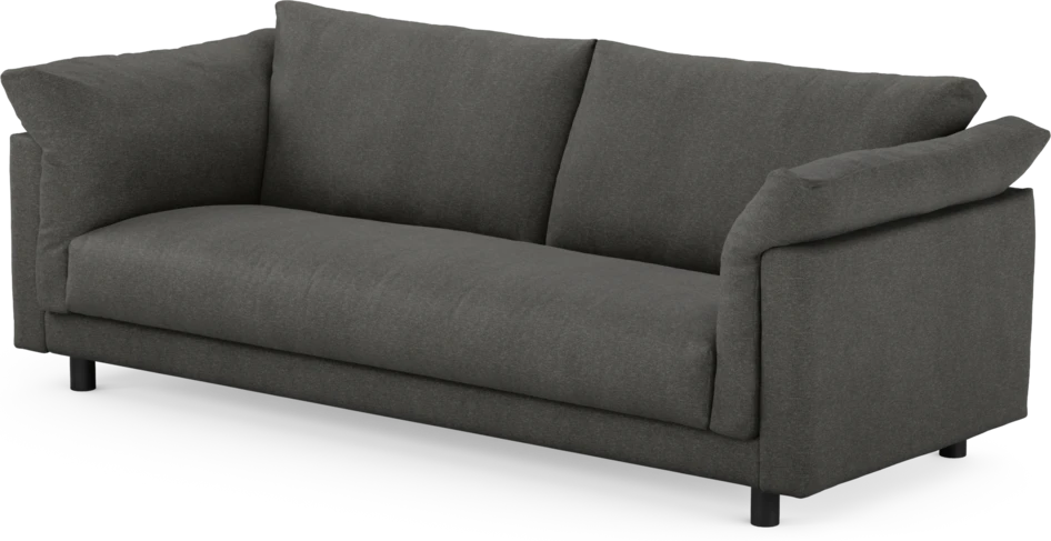 Cherrie - 3-sits soffa, hel dyna, fast klädsel - Grå