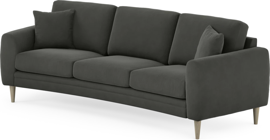 Eden - 3-sits soffa svängd - Grå