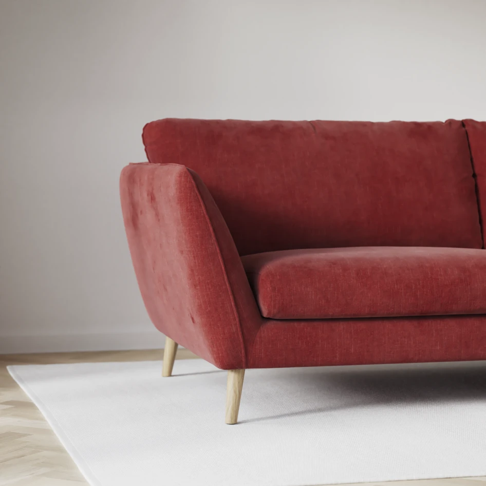 Madison Lux - Hörnsoffa med schäslong höger - Rosa