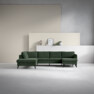 County - 3-sits soffa med divan vänster och schäslong höger - Grön