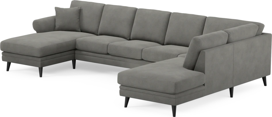 Eden - 3-sits soffa med schäslong vänster och divan höger - Grå
