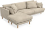 Harper - 4-sits med schäslong vänster - Beige
