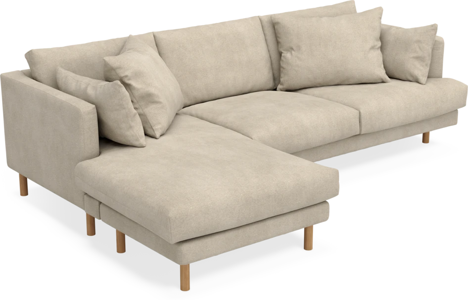 Harper - 4-sits med schäslong vänster - Beige