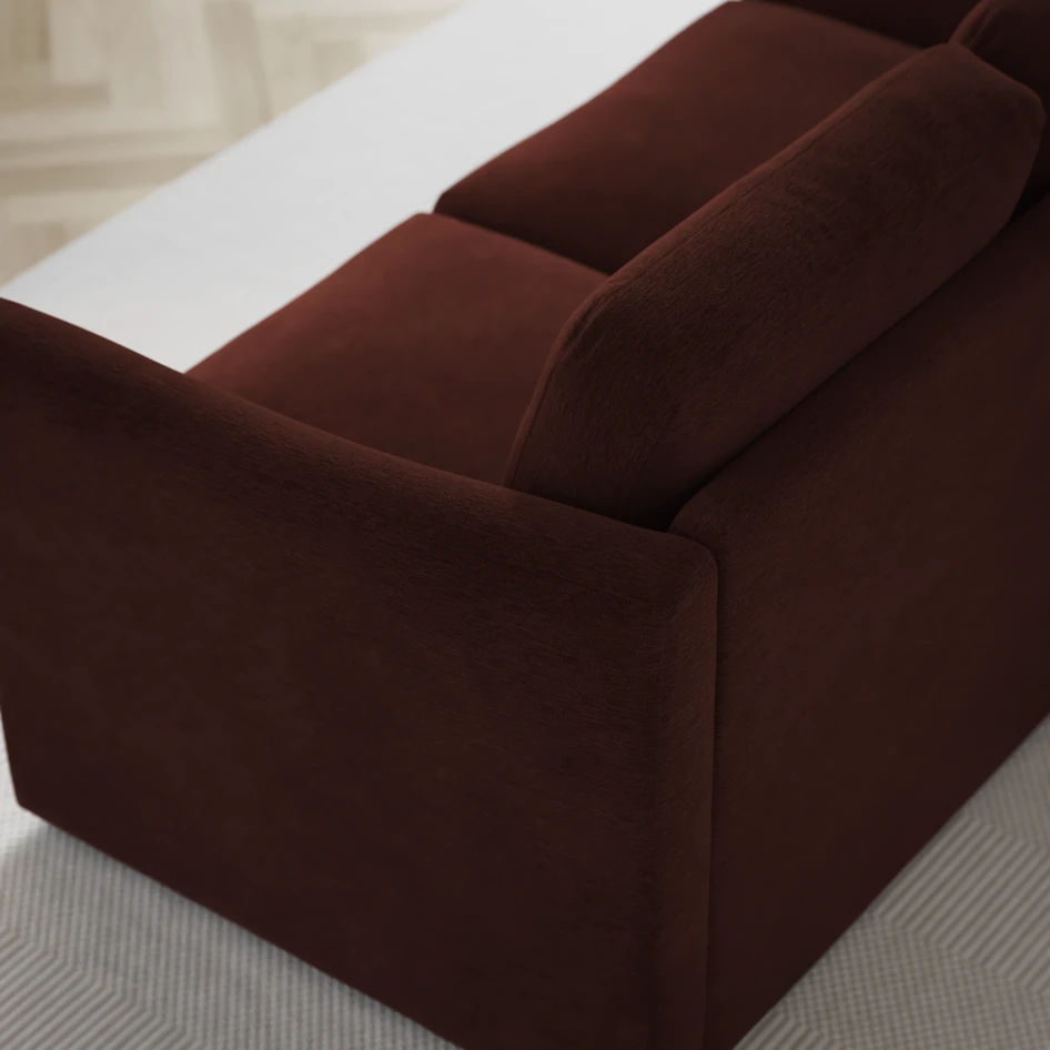 Öland - Bäddsoffa med divan vänster och schäslong höger - Orange