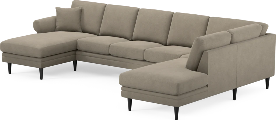 Eden - 3-sits soffa med schäslong vänster och divan höger - Beige