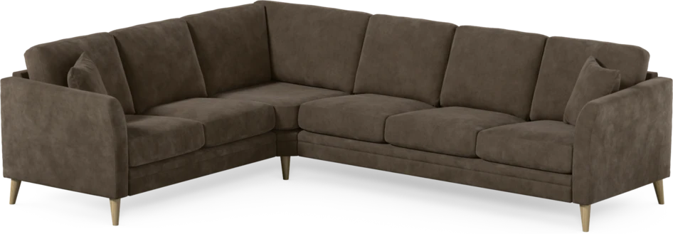 Eden - Hörnsoffa, 2+3-sits - Brun