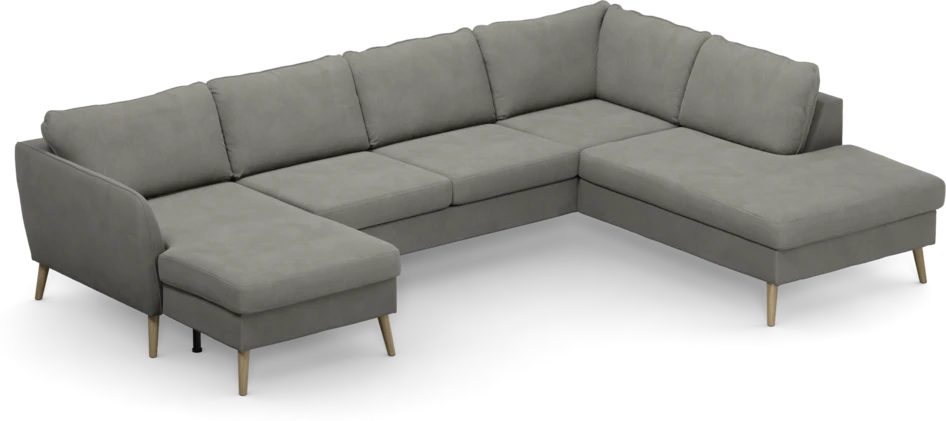 County - 3-sits soffa med schäslong vänster och divan höger - Grå