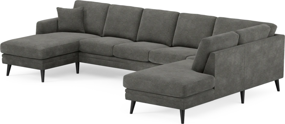 Eden - 3-sits soffa med schäslong vänster och divan höger - Grå