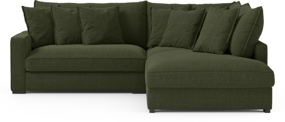 Rossi - 2-sits soffa med divan höger - Grön