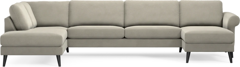 Bridge - 3-sits soffa med divan vänster och schäslong höger - Brun