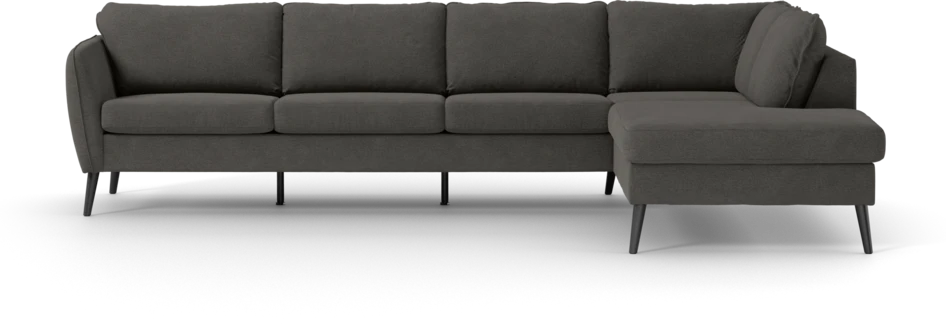 County - 3-sits soffa med divan höger - Brun